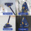 360 Rotating Triangular Cleaning Mop, Adjustable, Self-Compressing, Foldable, Telescopic, with 4 Cleaning Cloths 2