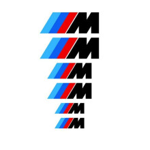 Emblema deportivo 3D negro con logotipo BMW M para maletero, 73 mm. Emblema para maletero, Series 1, 2, 3, 4 y 5.