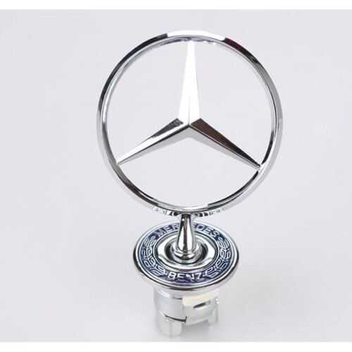 Σήμα μάρκας αυτοκινήτου Mercedes-Benz W210 W220, λογότυπο επικεφαλής αυτοκινήτου, στάσι