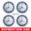 4x Mercedes Benz Midnight Blue 75mm έμβλημα καπακιού κεντρικού τροχού 1