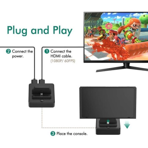 Docking station - Nintendo Switch - HDMI - Tipo-C - Ricarica simultanea 2