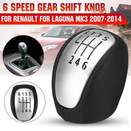 6-Speed Manual Gear Shift Knob for Laguna Mk3 2007-2014