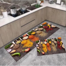 Kuchynské predložky - Sada 2 kusov (40x60 + 40x120 cm) - Protišmykové - Absorpčné vodu a olej - Prachotesné