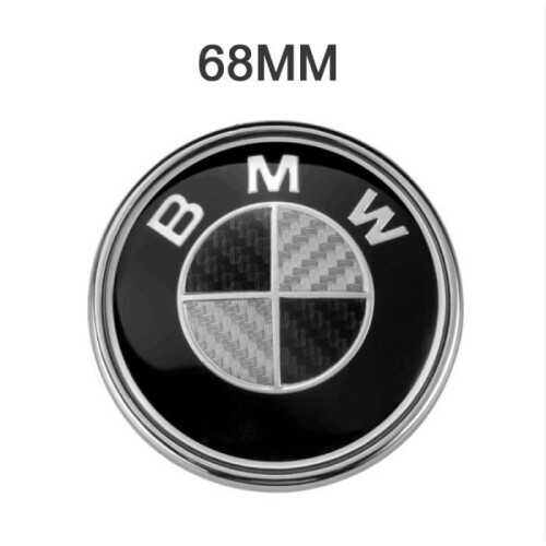 Set van 7 BMW Carbon Black Logo Emblem wieldopjes 2
