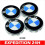 4x 68mm BMW blauwe wieldop met embleemlogo 4