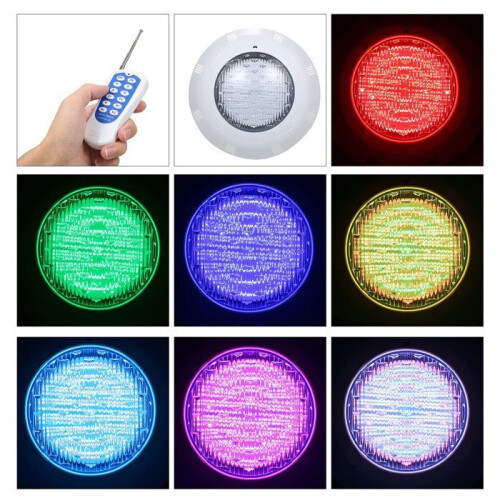 Αδιάβροχα υποβρύχια φώτα LED IP68, 12V 25W, 7 χρώματα, με τηλεχειριστήριο για πισίνα κ 2