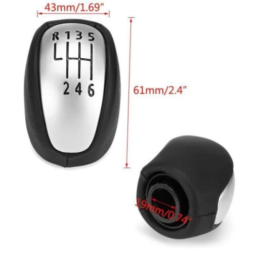 6-Speed Manual Gear Shift Knob for Laguna Mk3 2007-2014 2