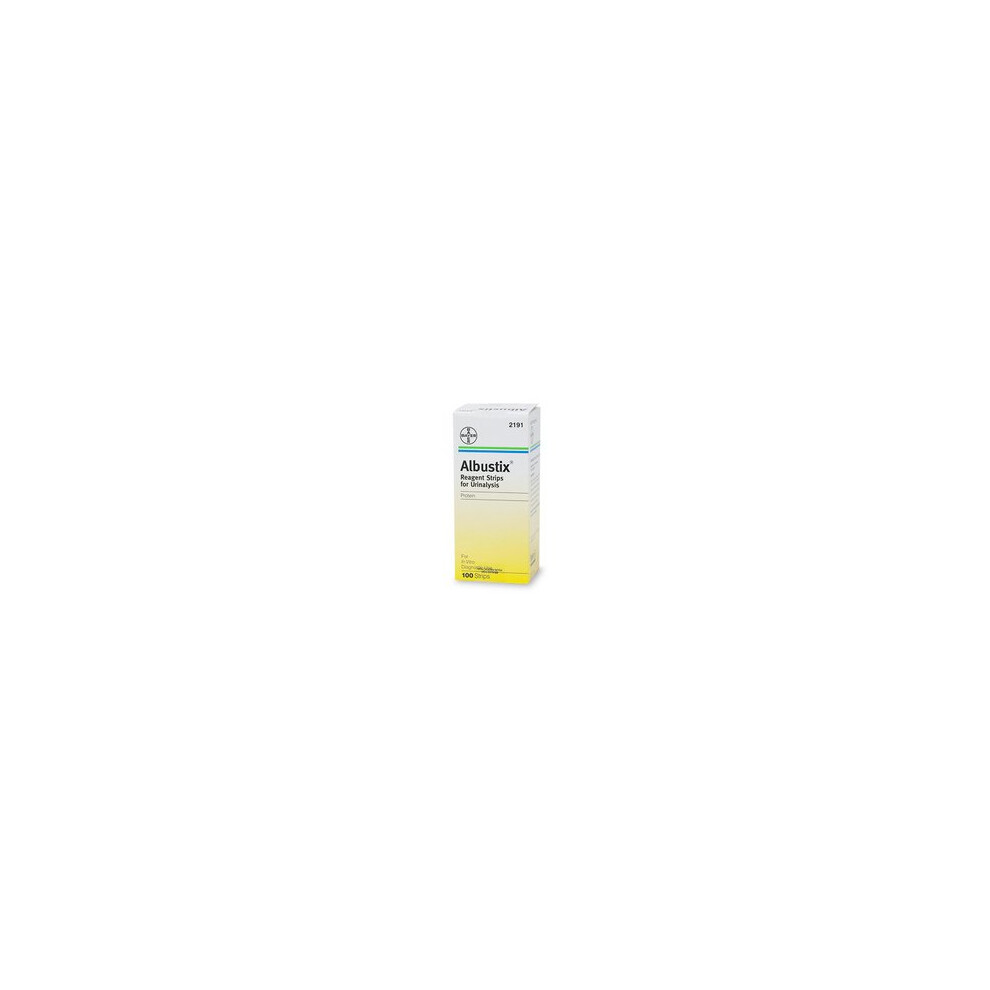Albustix Reagent Strips For Urinalysis, Tests For Protein - 100 Ea