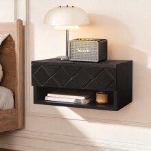 WDSHIYI Floating Nightstand, Small Modern Floating Nightstand with Drawer, Floating Shelves for Bedroom, Bathroom Minimalist and Unique Style 40 x 26