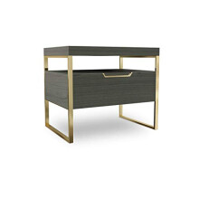 Vant Wooden Night Stand - Classic Grey Gold