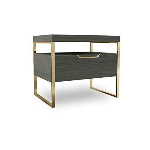 Vant Wooden Night Stand - Classic Grey Gold