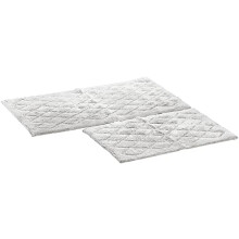 Vera Wang | Soft and Absorbent, Plush Tufted Bath Rug Set, Modern Designer Style for Bathroom DÃcor, Cotton Rayon, Grey, 2-Piece