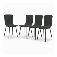 (Forest Green, Set of 4) OSLO Weave Fabric Dining Chairs w/ Padded Retro Metal Legs