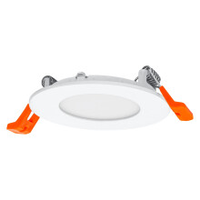 OSRAM Downlight Slim 85mm LED Recessed Light, 4.5 W, 4000K Cool White, 240lm, White, Plastic, Integrated Driver