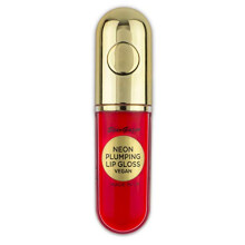 Stargazer Neon UV-Reactive Colour Plumping Lip Gloss, Hydrating Colour, Neon Red