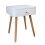 ASPECT Gina Mid Century Modern Two-Tone Bedside Table,White/Natural 1