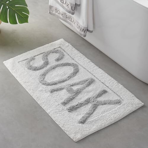 Catherine Lansfield Catherine Lansfield Soak 50x80cm Bath Mat White