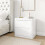 Lexi White High Gloss Bedside Table with 2 Drawers 1