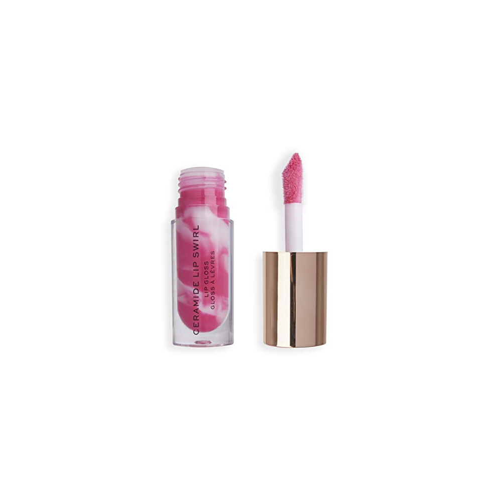 Makeup Revolution Pink Lip Swirl Ceramide Gloss, Lipgloss, Berry 4.5Ml