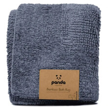 Panda Bamboo Bath Rug 50 x 80 cm - Ultra-Absorbent, Non-Slip and Machine Washable, Spa-Like Experience, Ink