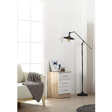 NIGMA High Gloss Chest Of Drawers Tall Wide Bedside Table Cabinet Bedroom Furniture (White, 59cm x 39.5cm x 38cm)