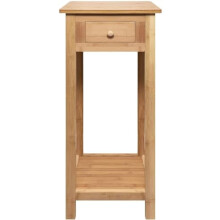BLUEBRIT Stylish Bamboo Tall Side Table Nightstand-Perfect for Bedroom or Living Room-Drawer and Lower Shelf for Storage-Slim Design Ideal for Narrow