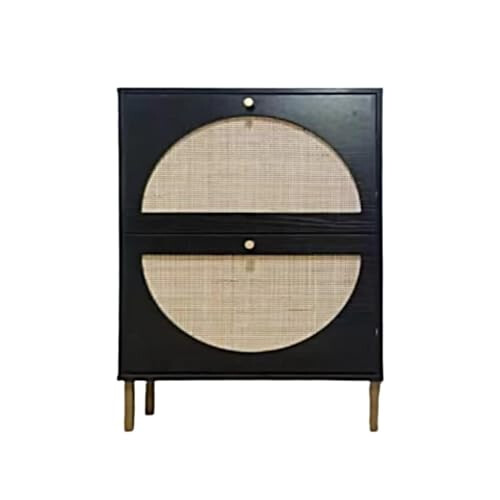 Linea Nightstand Bedside Table Rattan Modern Versatile Sturdy Storage Cabinet