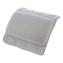 Greenfields 3D Air Quilted Mesh Spa Bath Pillow Luxury Relaxing White Soft Non Slip Cushioned Bath Pillow Headrest with 8 Non-Slip Resistant Suction