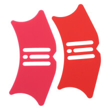 2 piezas 4 en 1 herramienta de silicona para contorno de nariz rosa rojo