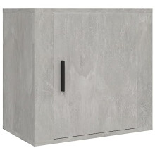 vidaXL Wall-Mounted Bedside Cabinet - Modern Decor Entryway Table - Concrete Grey Engineered Wood - Bedroom Corner Storage Unit - Floating Nightstand