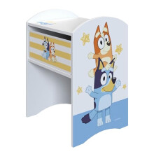 Bluey Bedside Table - Sturdy Engineered Wood Construction, Small Side Table with Drawer for Kid's Bedroom