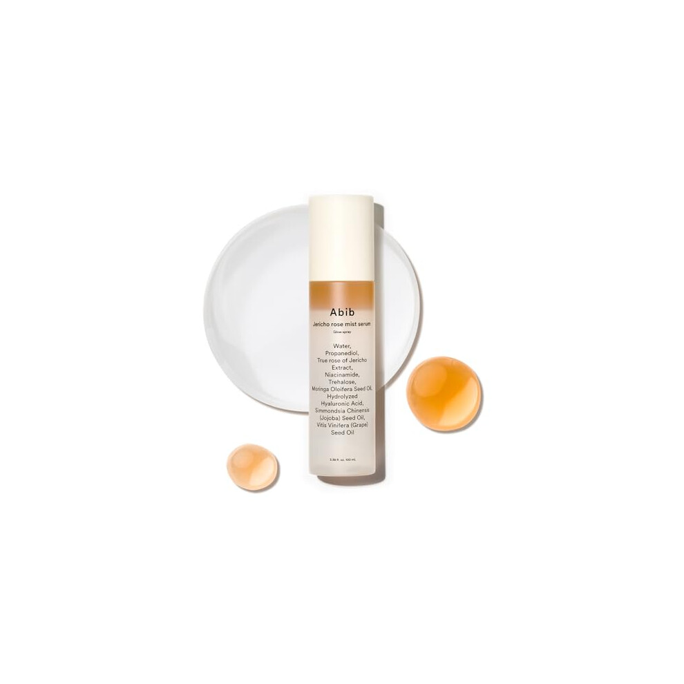 Abib Jericho Rose Mist Serum, Glow Spray 3.38 Fl Oz I Hydrating Essential Face Facial Body Mist Bottle, Radiance Booster, Fine Dual-Layer Oil & Serum,