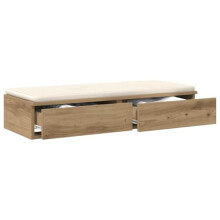 vidaXL Bed Drawers with Drawer Artisan oak 80 x 36.5 x 16.5 cm, Bedroom, Modern Nightstand, Small Storage Solution, Elegant Bedside Table, Compact