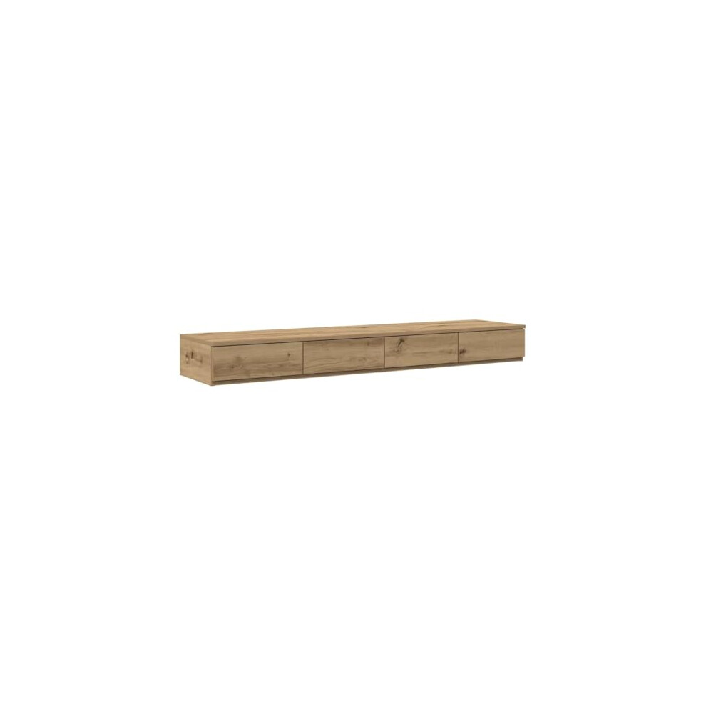Vidaxl Bed Drawers With Drawer Artisan Oak 135 X 36.5 X 16.5 Cm, Bedroom, Modern Nightstand, Small Storage Solution, Elegant Bedside Table, Compact