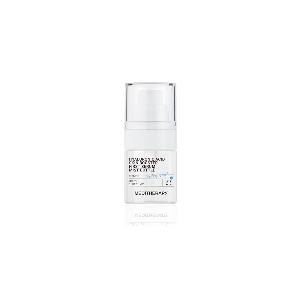 Meditherapy Refillable Empty Hyaluronic Acid Skin Booster First Serum Mist Spray Bottle 1.01 Fl. Oz. (Serum Not Included)
