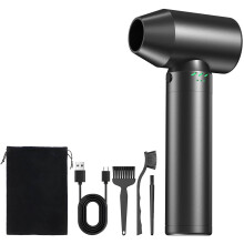 500W Turbo Jet Fan 162 MPH Steel Body 80,000 RPM Cordless Blower (Black)