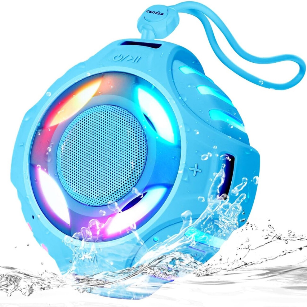 Waterproof Shower Speaker, Ip67 Portable Bluetooth Speaker With Deep Bass, Hd Sound, Dynamic Tws, 2000Mah (Blue) Light/Blue 6976917410185