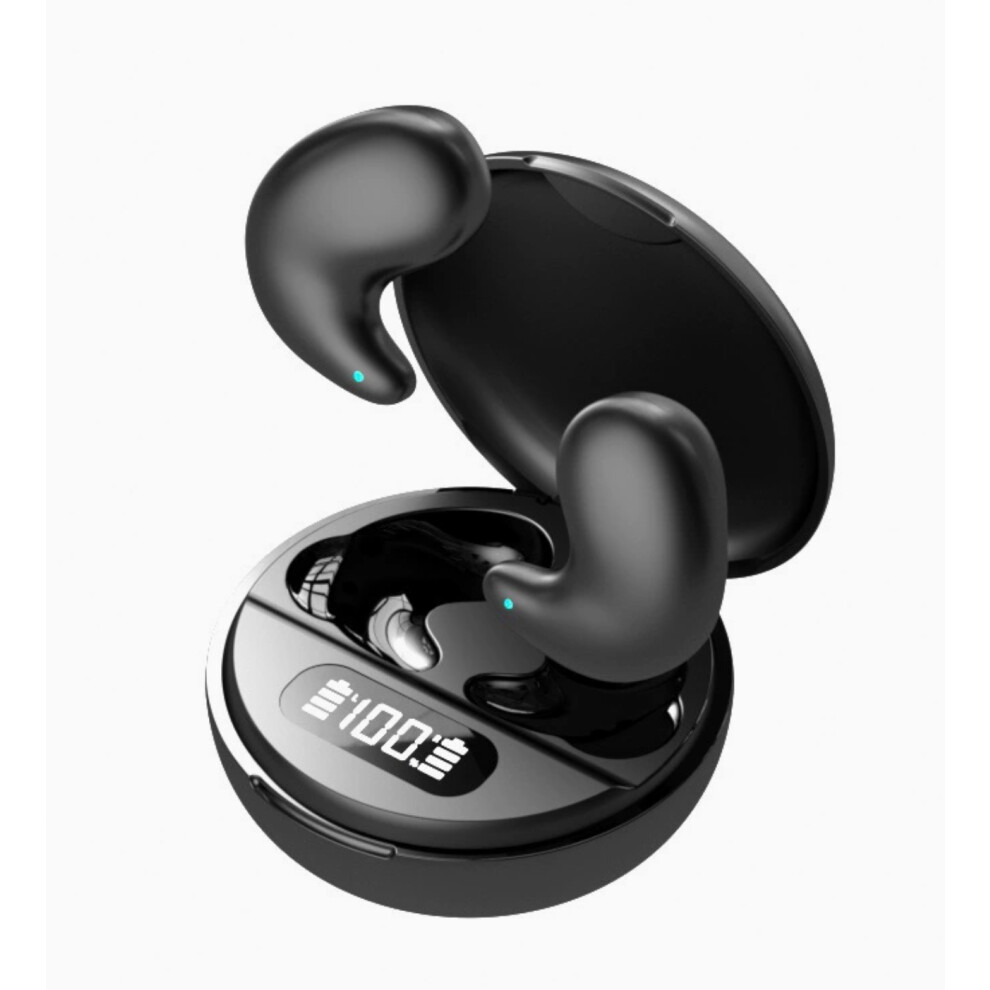 Invisible Sleep Earbuds Bluetooth 5.4, Lightweight Wireless Earphones With Led Display Charging Case, Auto Pairing (Black) Black 6976917410734