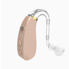 Mini Hearing Amplifier for Seniors, Comfortable In-Ear Sound Amplifier for Daily Listening, 1 Pack (Brown)