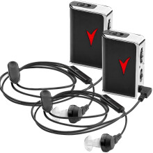 Personal Sound Amplifier, Pocket Audio Enhancer with 50dB Gain and Up to 100ft Range 2Pack (Black)