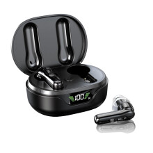 Rechargeable Hearing Amplifier for Seniors and Adults, Noise Reduction In-Ear Sound Amplifier with LED Power Display (Black)