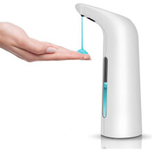 yao96266 Automatic Soap Dispenser Touchless Sensor Soap Dispenser Battery Operated Soap Dispenser 400ML Electronic Drippy Liquid Soap Dispenser White