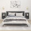 VidaXL vidaXL Grey Wall-Mounted Bedside Shelves, Solid Pine Wood, Space-Saving Design, Adjustable Display Shelf, Easy Assembly, Set of 2 2