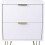 Dylex Bedside Table Storage End Table, 2 Drawers, White with Gold Legs, Set of 2 2