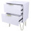 Dylex Bedside Table Storage End Table, 2 Drawers, White with Gold Legs, Set of 2 5