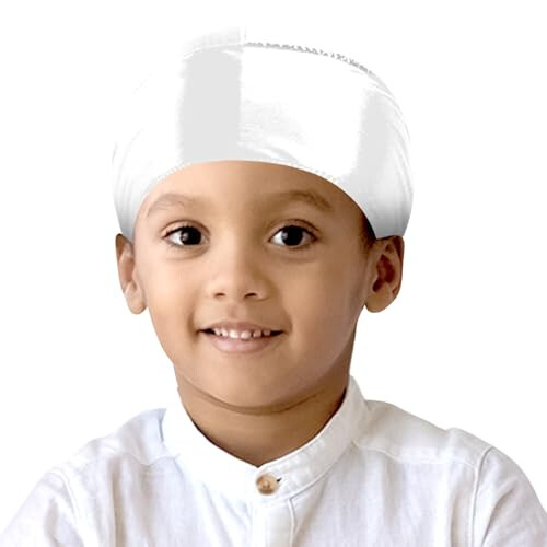 Junior Silky Durag for Kids - White - 7727 1