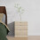 Nera Bedside Table with 3 Drawers Nightstand Bedroom Cabinet Storage Solution (Sonoma Oak) 2