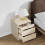 Nera Bedside Table with 3 Drawers Nightstand Bedroom Cabinet Storage Solution (Black) 5