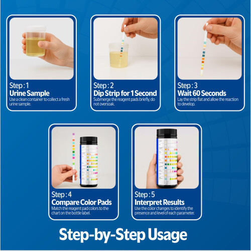 Clarisure Urinalysis Urine Test Strips, 100 Sticks/Dipsticks | 11-Parameter Test 1