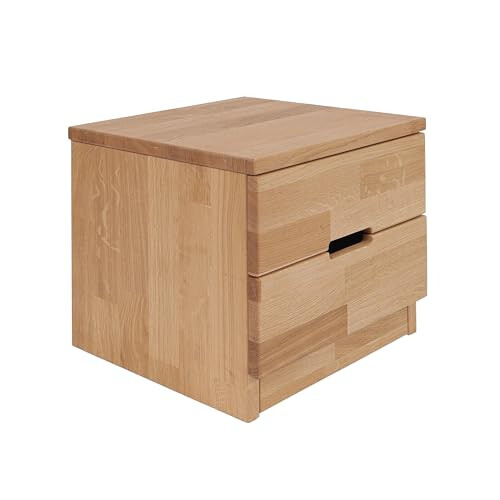KROKWOOD Bedside Table ELSA solid wood 40x40x40 cm (in oak) 1